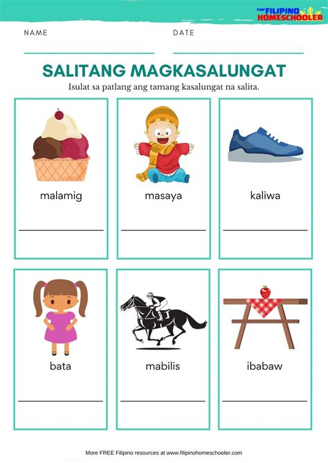 Free Filipino Worksheets (Part 1) — The Filipino Homeschooler.